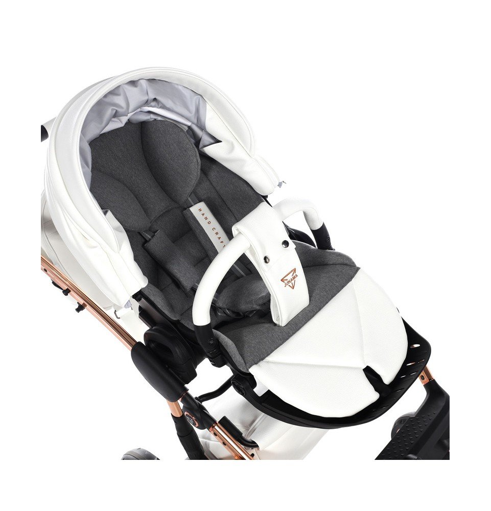 Universalus vežimėlis Junama HandCraft 2in1, White/Copper