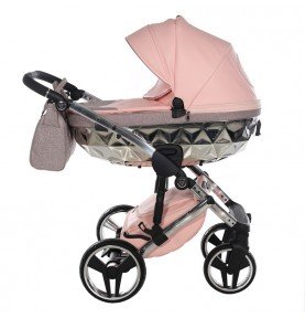 Universalus vežimėlis Junama HandCraft Glitter 3in1, Pink