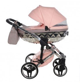 Universalus vežimėlis Junama HandCraft Glitter 3in1, Pink