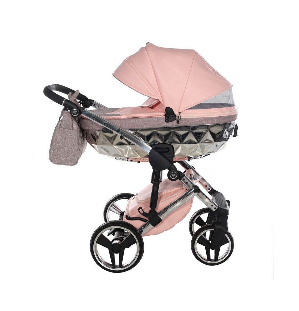 Universalus vežimėlis Junama HandCraft Glitter 3in1, Pink