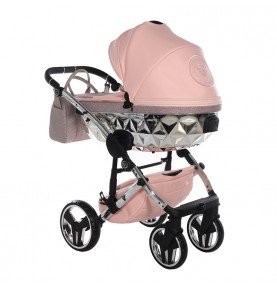 Universalus vežimėlis Junama HandCraft Glitter 3in1, Pink