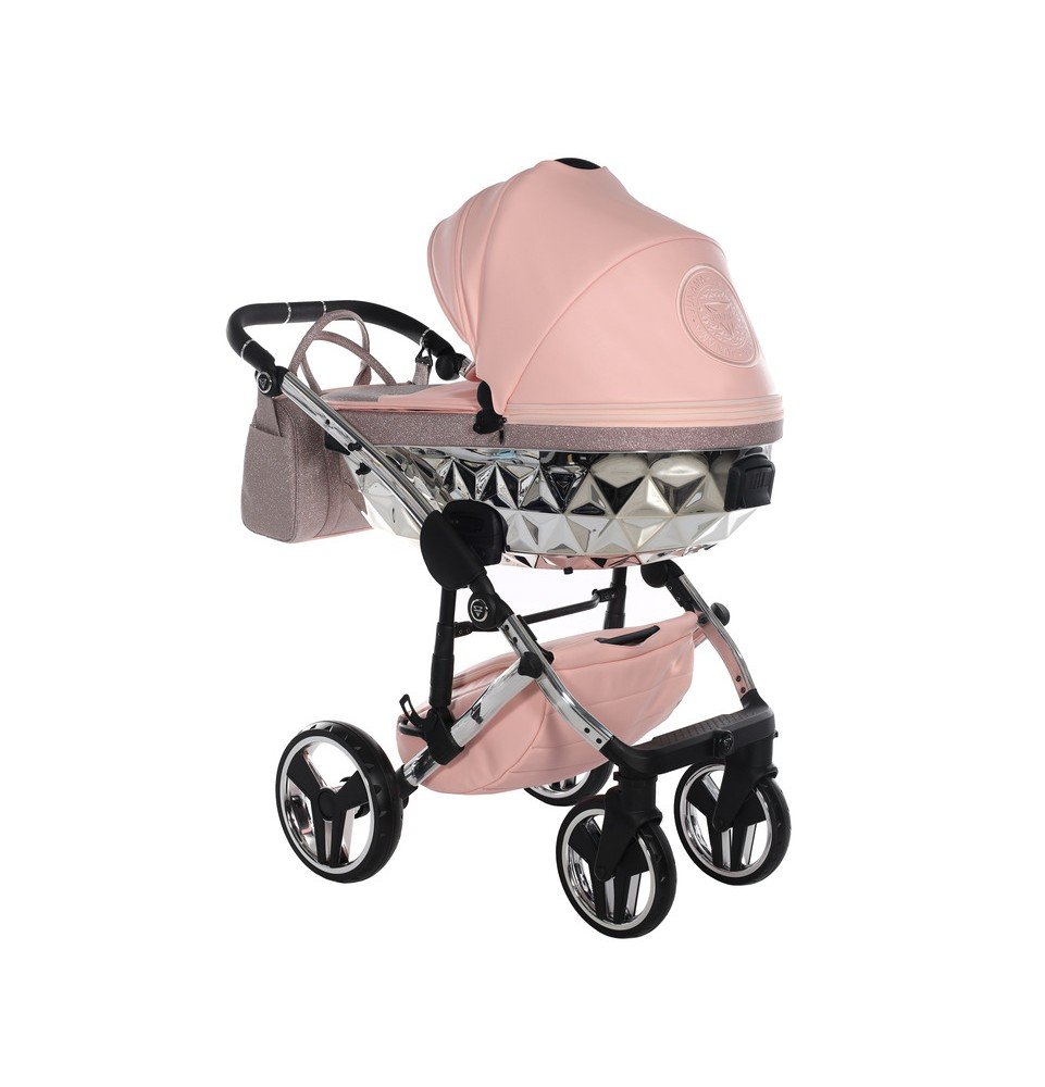 Universalus vežimėlis Junama HandCraft Glitter 3in1, Pink