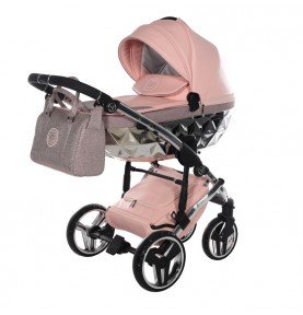 Universalus vežimėlis Junama HandCraft Glitter 3in1, Pink