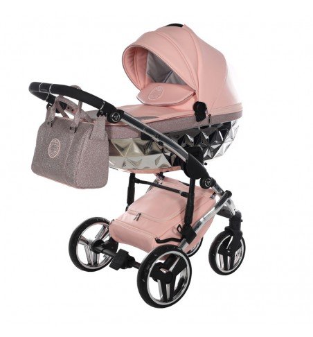 Universalus vežimėlis Junama HandCraft Glitter 3in1, Pink