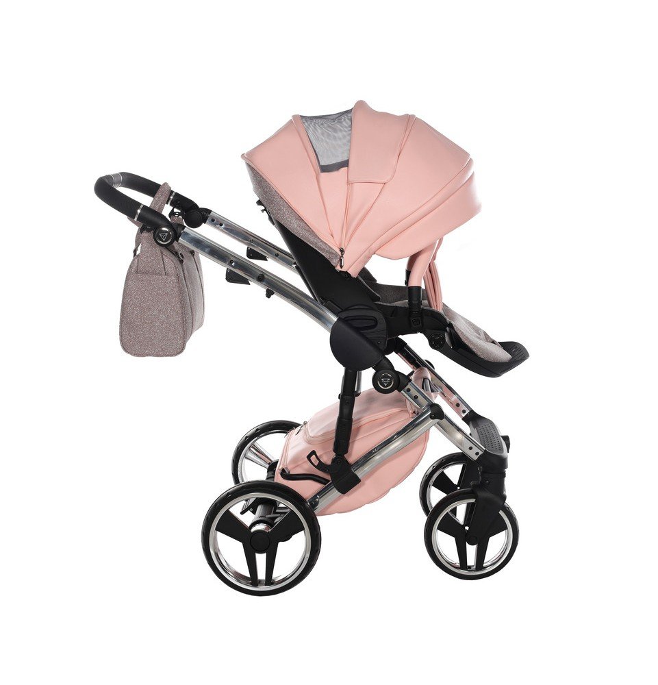 Universalus vežimėlis Junama HandCraft Glitter 3in1, Pink