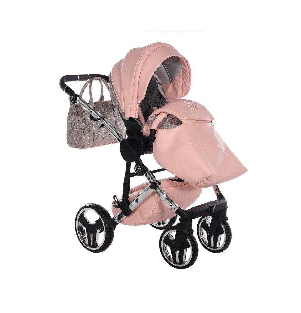 Universalus vežimėlis Junama HandCraft Glitter 3in1, Pink