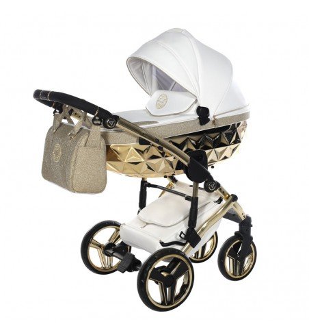 Universalus vežimėlis Junama HandCraft Glitter 2in1, White
