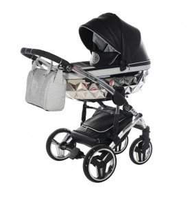 Universalus vežimėlis Junama HandCraft Glitter 2in1, Black