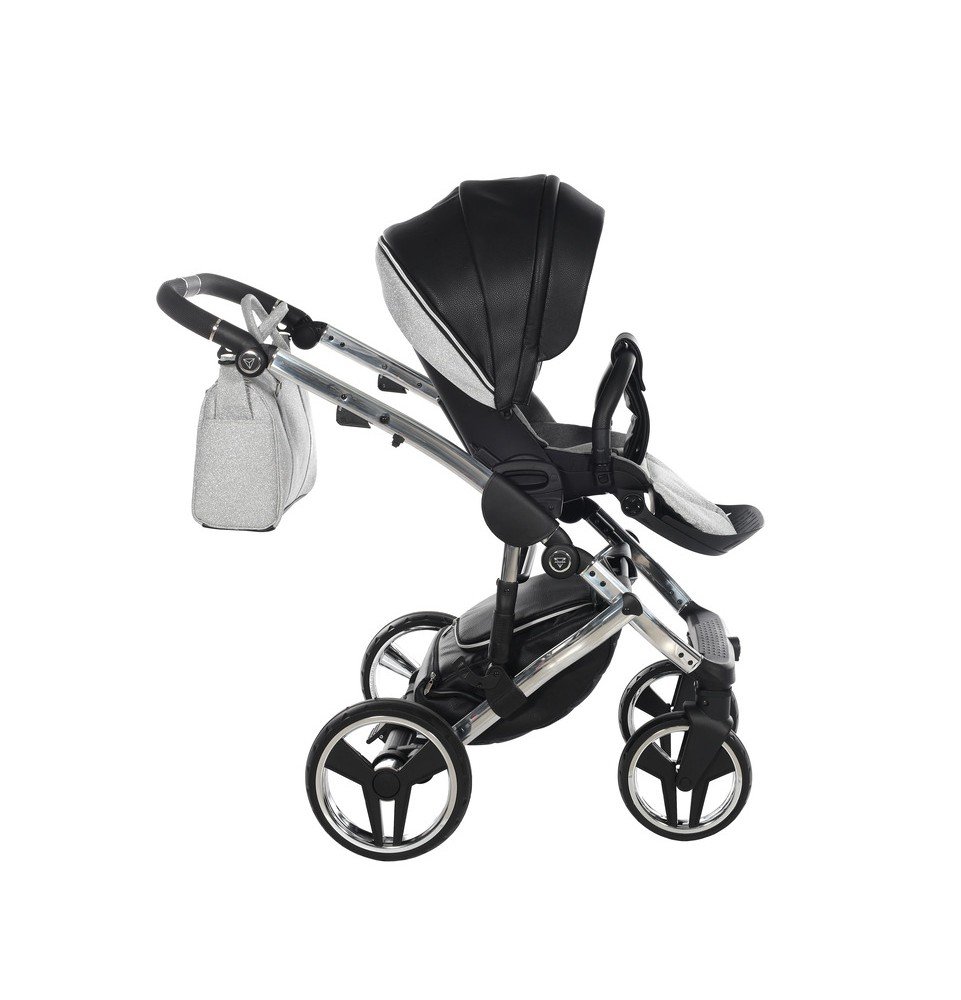 Universalus vežimėlis Junama HandCraft Glitter 2in1, Black