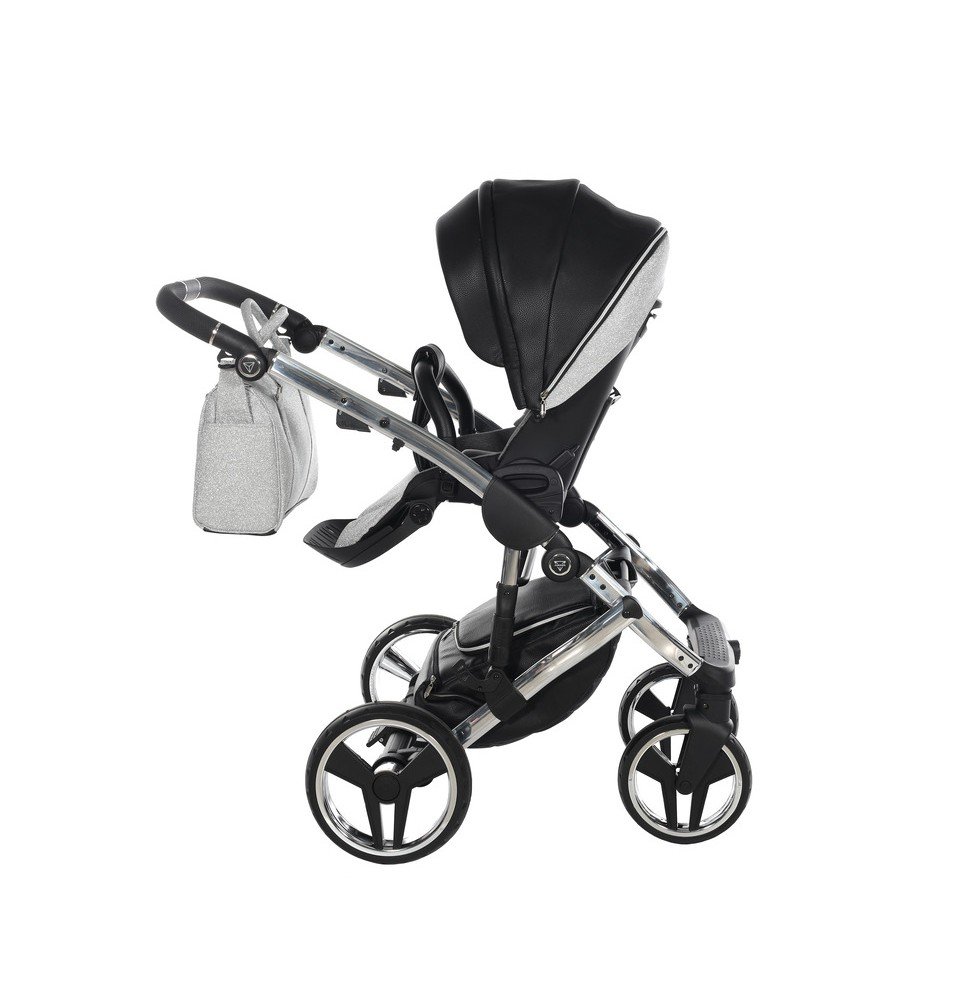 Universalus vežimėlis Junama HandCraft Glitter 2in1, Black