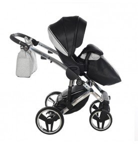 Universalus vežimėlis Junama HandCraft Glitter 2in1, Black