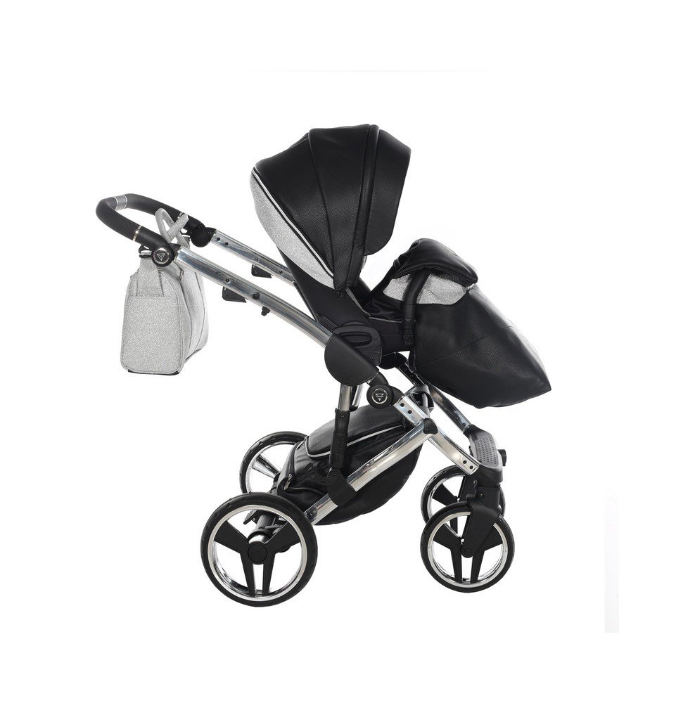 Universalus vežimėlis Junama HandCraft Glitter 2in1, Black