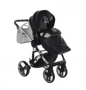 Universalus vežimėlis Junama HandCraft Glitter 2in1, Black