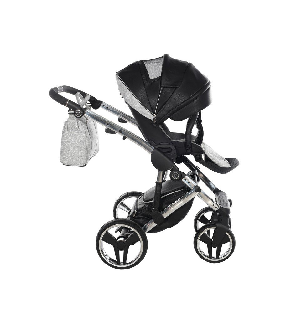 Universalus vežimėlis Junama HandCraft Glitter 2in1, Black