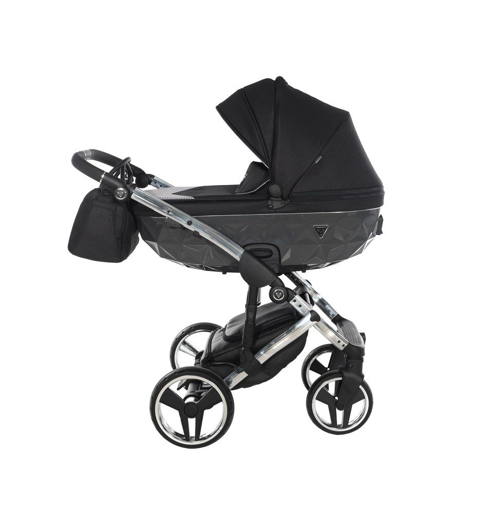 Universalus vežimėlis Junama Diamond S V3 3in1, Black-Silver
