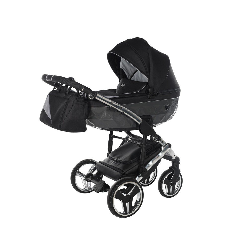 Universalus vežimėlis Junama Diamond S V3 3in1, Black-Silver Universalus vežimėlis Junama Diamond S V3 3in1, Black-Silver