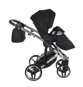 Universalus vežimėlis Junama Diamond S V3 3in1, Black-Silver