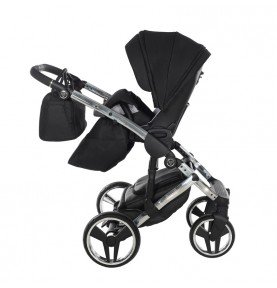Universalus vežimėlis Junama Diamond S V3 3in1, Black-Silver
