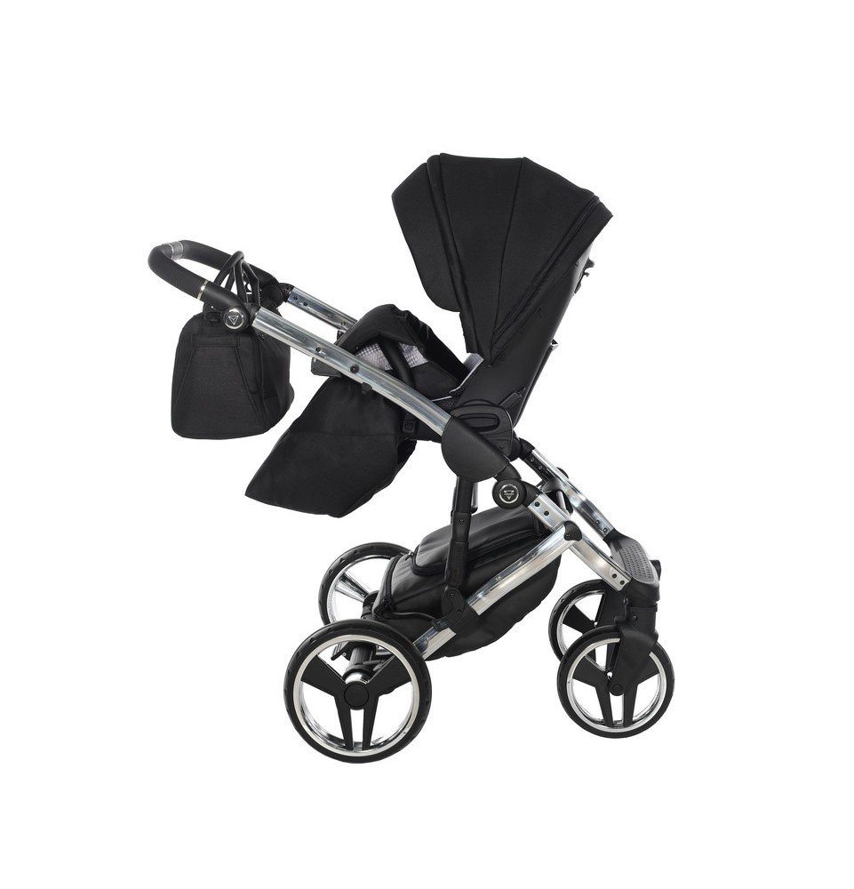 Universalus vežimėlis Junama Diamond S V3 3in1, Black-Silver