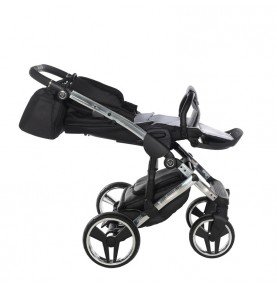 Universalus vežimėlis Junama Diamond S V3 3in1, Black-Silver
