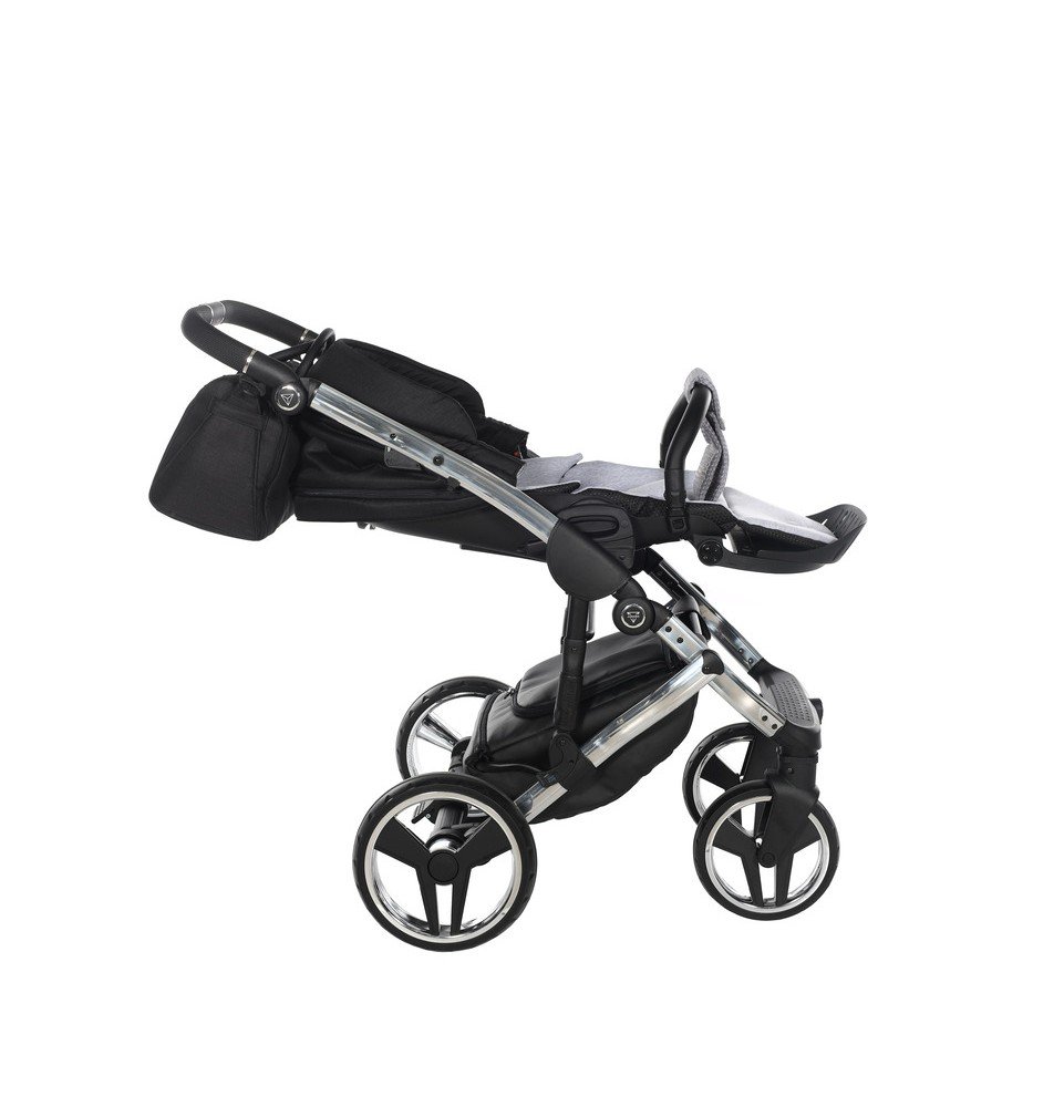 Universalus vežimėlis Junama Diamond S V3 3in1, Black-Silver