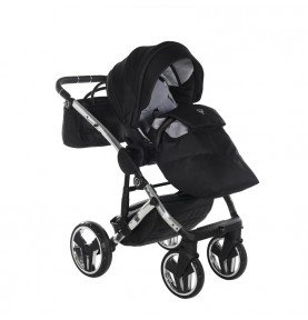 Universalus vežimėlis Junama Diamond S V3 3in1, Black-Silver