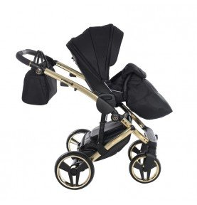 Universalus vežimėlis Junama Diamond S V3 3in1, Black-Gold