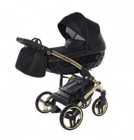 Universalus vežimėlis Junama Diamond S V3 2in1, Black-Gold