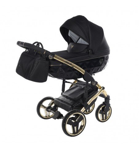 Universalus vežimėlis Junama Diamond S V3 2in1, Black-Gold