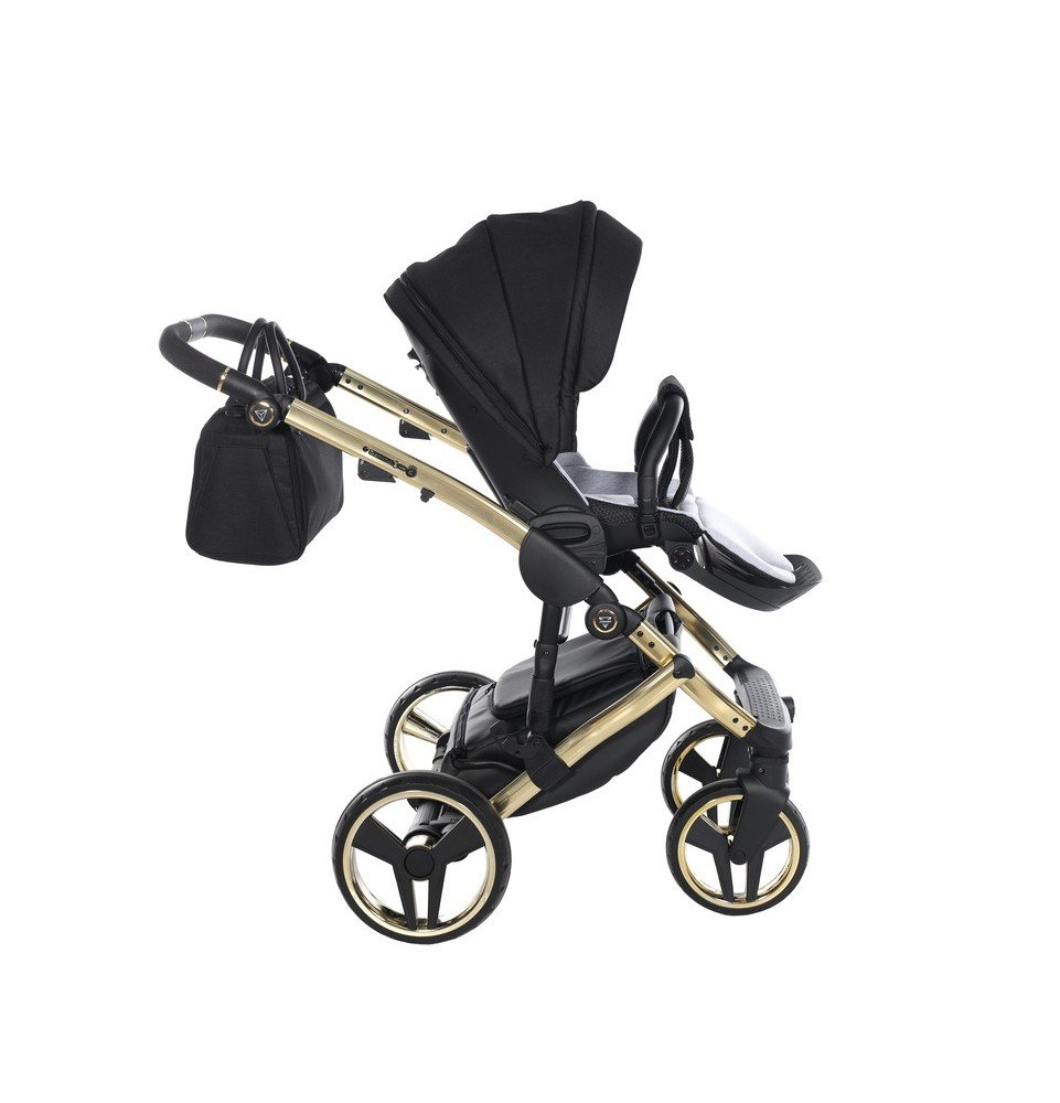 Universalus vežimėlis Junama Diamond S V3 2in1, Black-Gold