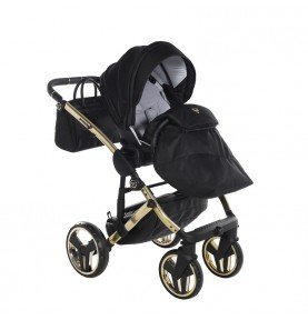 Universalus vežimėlis Junama Diamond S V3 2in1, Black-Gold