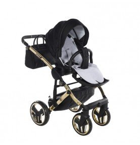 Universalus vežimėlis Junama Diamond S V3 2in1, Black-Gold
