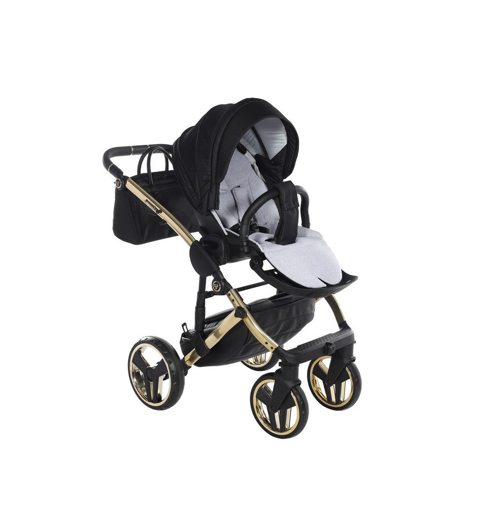 Universalus vežimėlis Junama Diamond S V3 2in1, Black-Gold
