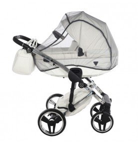Universalus vežimėlis Junama Fluo Individual V3 3in1, White-Silver