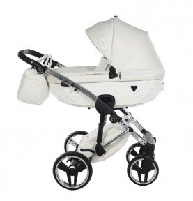 Universalus vežimėlis Junama Fluo Individual V3 3in1, White-Silver