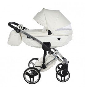 Universalus vežimėlis Junama Fluo Individual V3 3in1, White-Silver