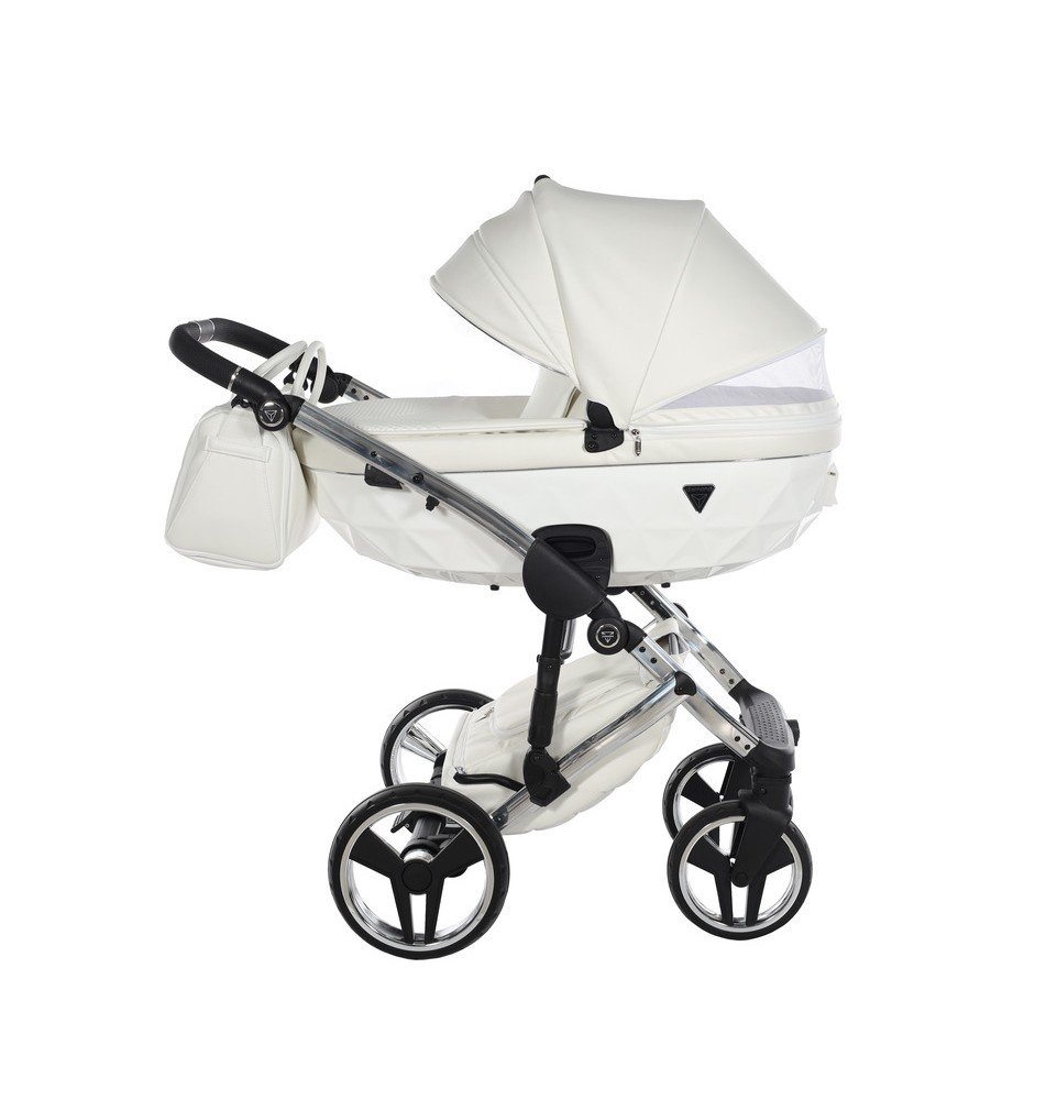 Universalus vežimėlis Junama Fluo Individual V3 3in1, White-Silver