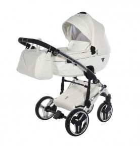 Universalus vežimėlis Junama Fluo Individual V3 3in1, White-Silver