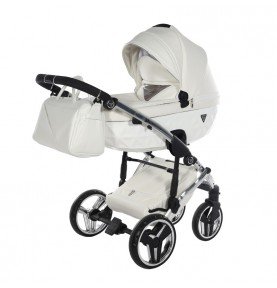 Universalus vežimėlis Junama Fluo Individual V3 3in1, White-Silver