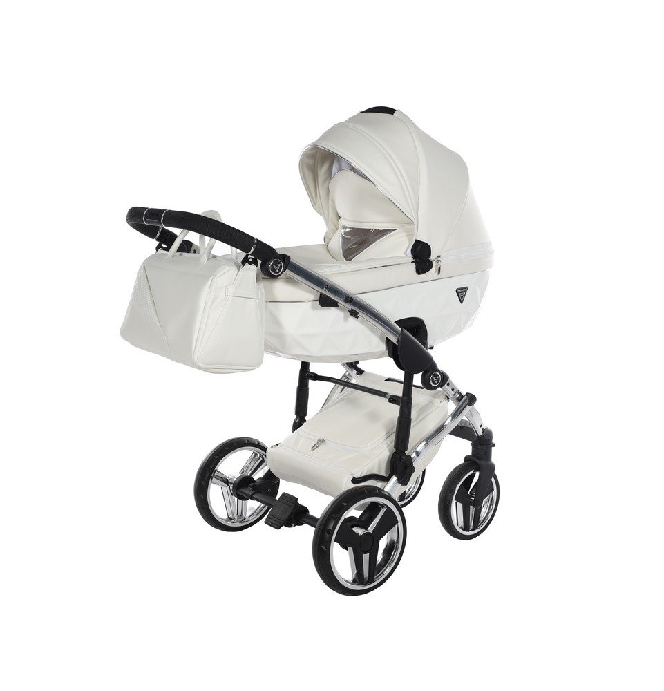Universalus vežimėlis Junama Fluo Individual V3 3in1, White-Silver