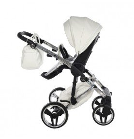Universalus vežimėlis Junama Fluo Individual V3 3in1, White-Silver
