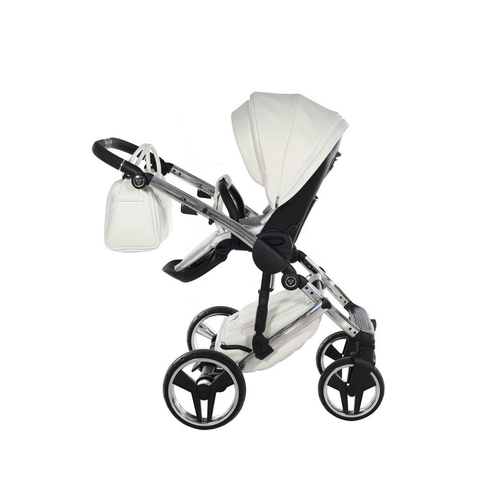 Universalus vežimėlis Junama Fluo Individual V3 3in1, White-Silver