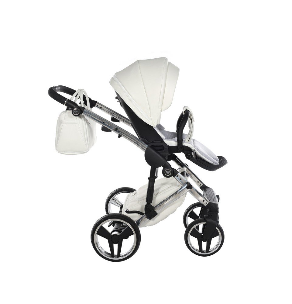 Universalus vežimėlis Junama Fluo Individual V3 3in1, White-Silver