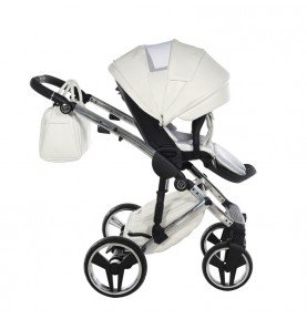 Universalus vežimėlis Junama Fluo Individual V3 3in1, White-Silver