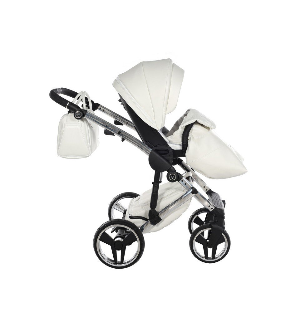 Universalus vežimėlis Junama Fluo Individual V3 3in1, White-Silver