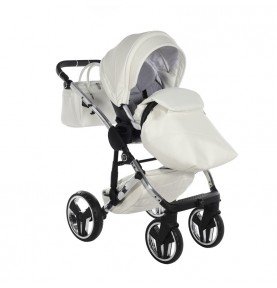 Universalus vežimėlis Junama Fluo Individual V3 3in1, White-Silver