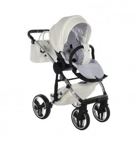 Universalus vežimėlis Junama Fluo Individual V3 3in1, White-Silver