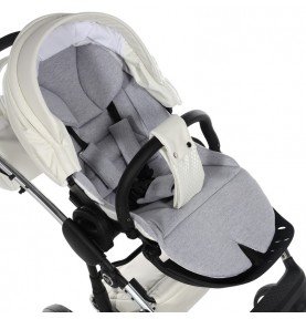 Universalus vežimėlis Junama Fluo Individual V3 3in1, White-Silver