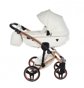Universalus vežimėlis Junama Fluo Individual V3 3in1, White-Copper