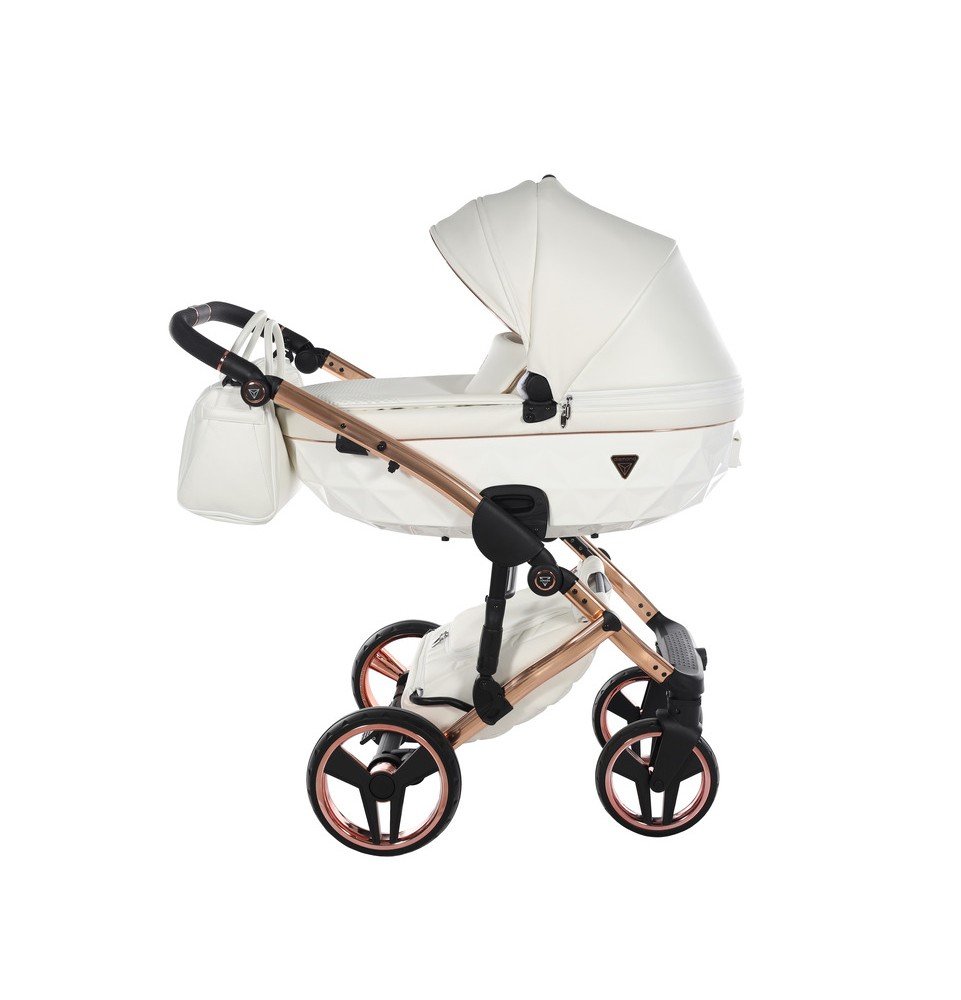 Universalus vežimėlis Junama Fluo Individual V3 3in1, White-Copper